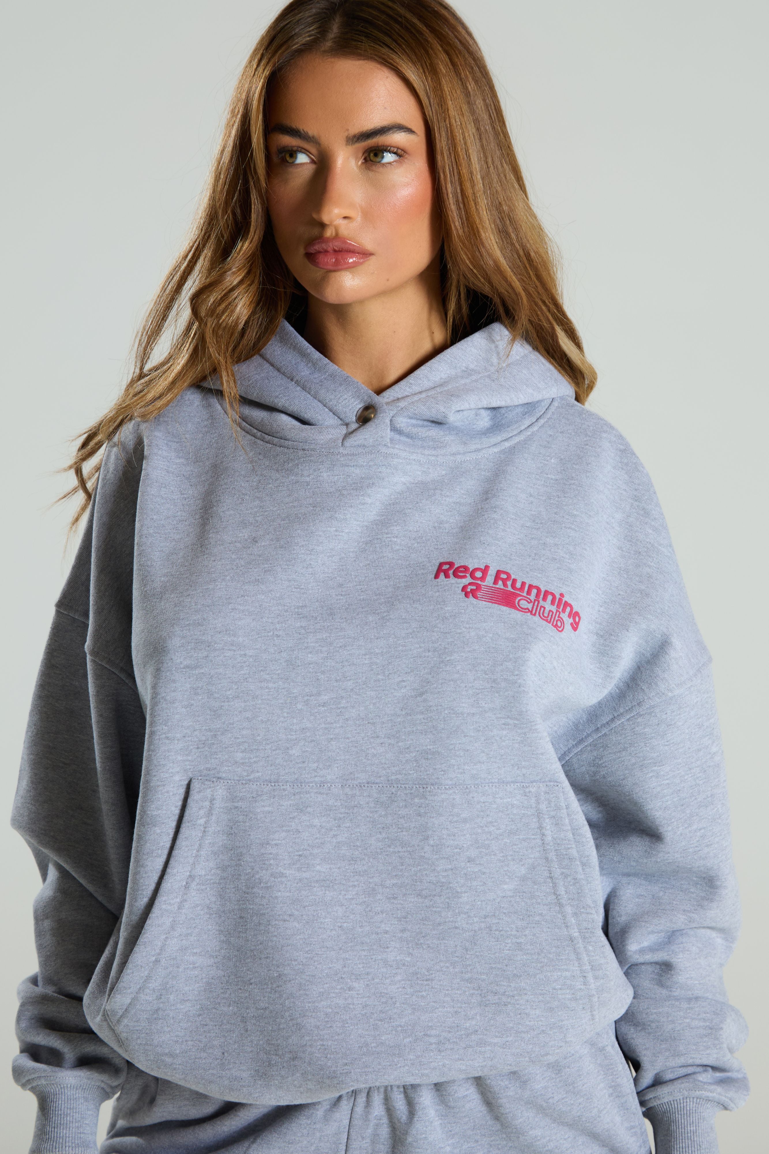 Relaxed Fit Hoodie: Running Club