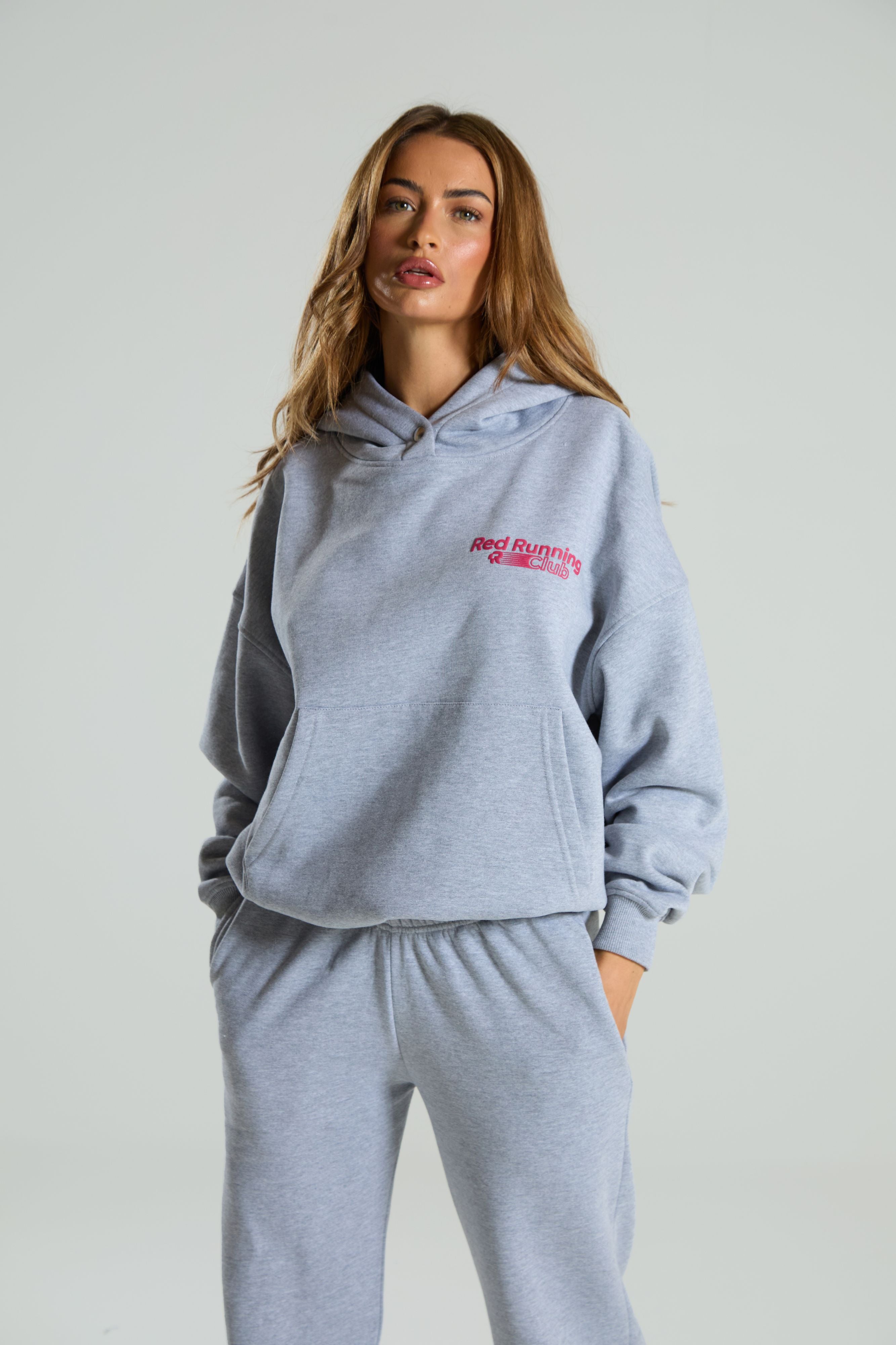 Relaxed Fit Hoodie: Running Club